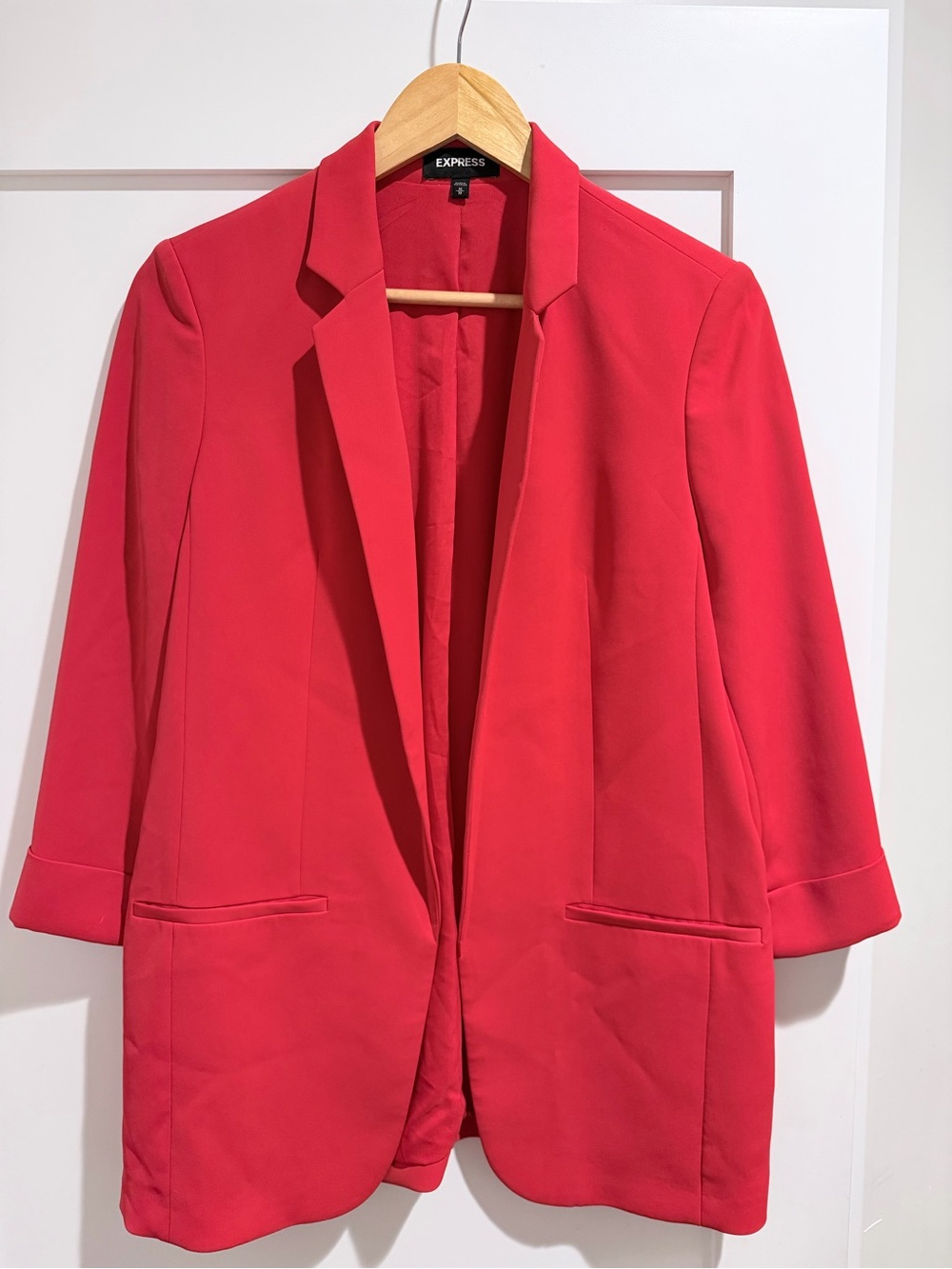 Express Women's Red Open-Front Blazer
